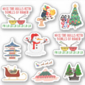 Japanse kerstplakboekstickers sticker (Voorkant)