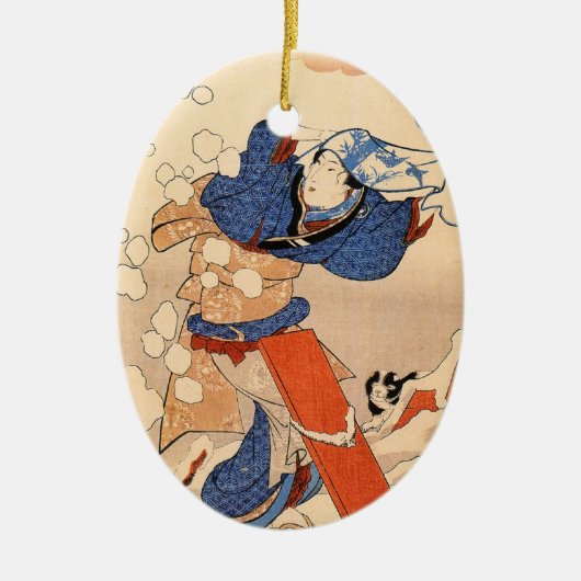  Japanse kerstversiering Keramisch Ornament (Voorkant)