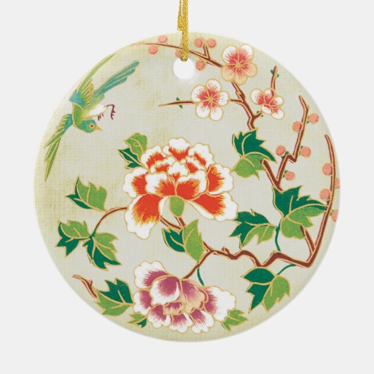 Japanse kerstversiering keramisch ornament (Achterkant)