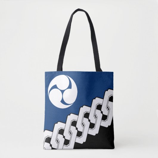 Japanse keten en Mistudomoe Crest Tote Bag (Voorkant)