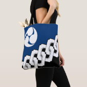 Japanse keten en Mistudomoe Crest Tote Bag (Dichtbij)
