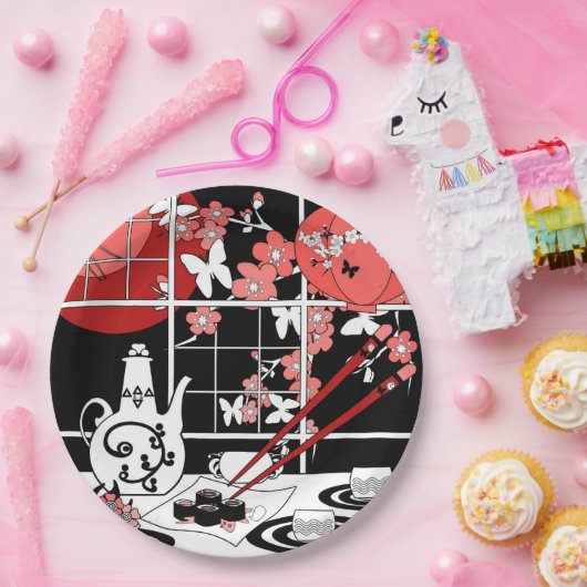 Japanse keuken papieren bordje (Feest)
