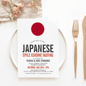Japanse keuken | Party Flag Witte Uitnodiging