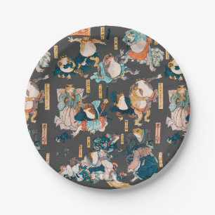Japanse kik houtsnede Kuniyoshi Ukiyo-e Papieren Bordje