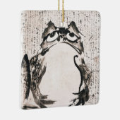 japanse kikker schilderij kunst canvas kunstwerk  keramisch ornament (Rechts)