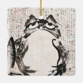 japanse kikker schilderij kunst canvas kunstwerk  keramisch ornament (Achterkant)