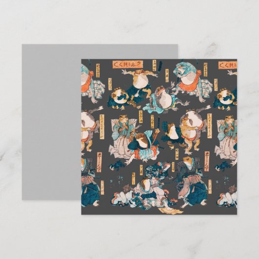 Japanse kikker ukiyo-e kikkers (Voorkant / Achterkant)
