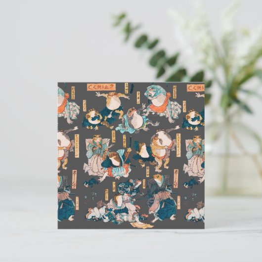 Japanse kikker ukiyo-e kikkers (Staand voorkant)