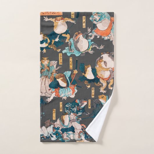 Japanse kikker ukiyo-e kikkers bad handdoek (Handdoek)
