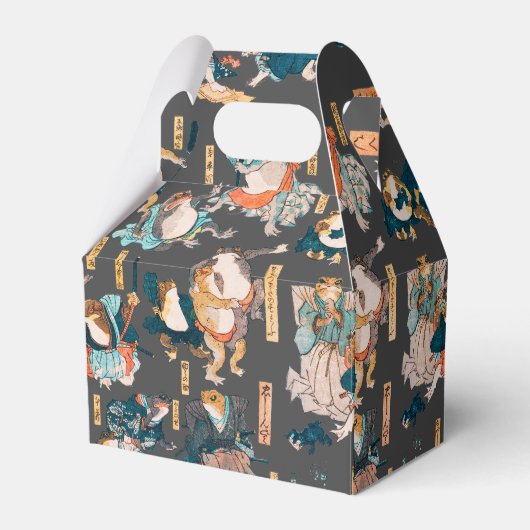 Japanse kikker ukiyo-e kikkers bedankdoosjes (Voorkant Zijde)