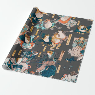 Japanse kikker ukiyo-e kikkers cadeaupapier