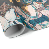 Japanse kikker ukiyo-e kikkers cadeaupapier (Rol Hoek)