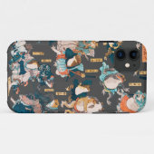 Japanse kikker ukiyo-e kikkers Case-Mate iPhone case (Achterkant (horizontaal))