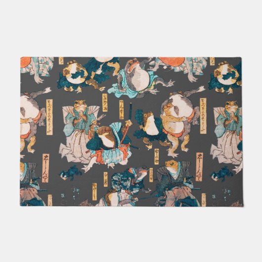 Japanse kikker ukiyo-e kikkers deurmat (Voorkant)