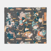 Japanse kikker ukiyo-e kikkers fleece deken (Voorkant (Horizontaal))