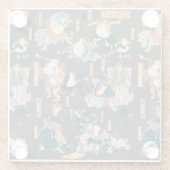 Japanse kikker ukiyo-e kikkers glazen onderzetter (Achterkant)