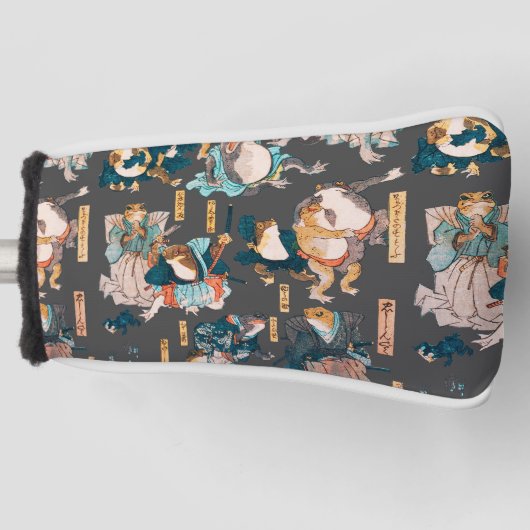 Japanse kikker ukiyo-e kikkers golfheadcover (Voorkant)