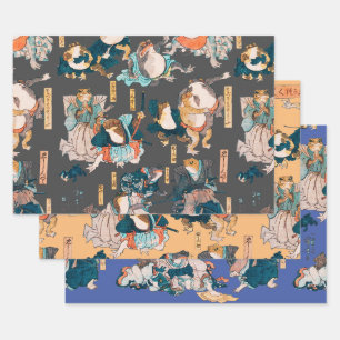 Japanse kikker ukiyo-e kikkers inpakpapier vel