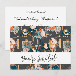 Japanse kikker ukiyo-e kikkers kaart