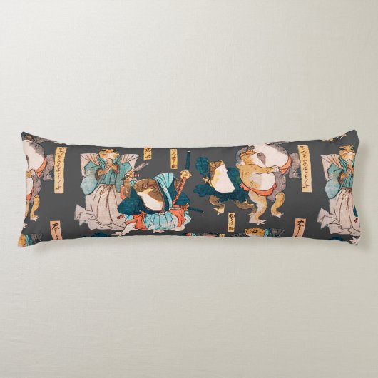 Japanse kikker ukiyo-e kikkers lichaamskussen (Voorkant)