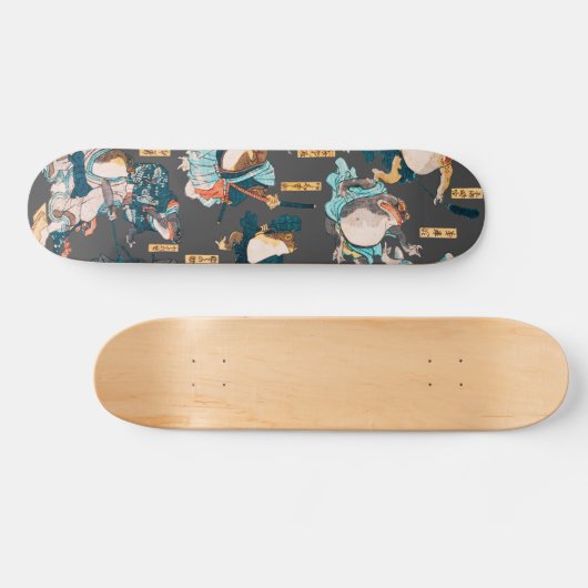 Japanse kikker ukiyo-e kikkers persoonlijk skateboard (Horizontaal)