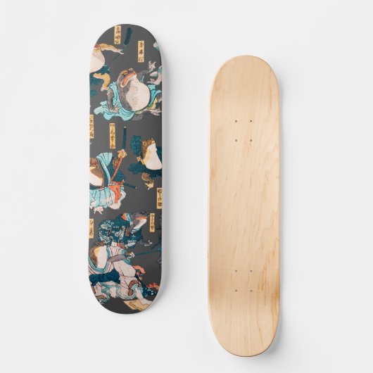 Japanse kikker ukiyo-e kikkers persoonlijk skateboard (Voorkant)