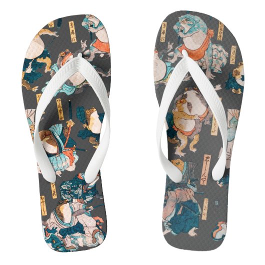 Japanse kikker ukiyo-e kikkers teenslippers (Voetbed)