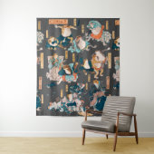 Japanse kikker ukiyo-e kikkers wandkleed (In situ)