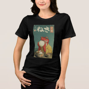 Japanse Kikker Ukiyo-e Kunst voor Studenten Tri-Blend Shirt