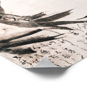 Japanse kikker van Getsuju Poster (Hoek)