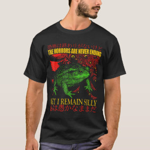 Japanse kikkerverschrikkingen eindigen nooit, maar t-shirt