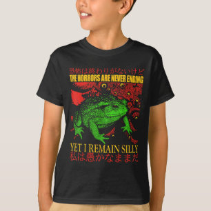 Japanse kikkerverschrikkingen eindigen nooit, maar t-shirt