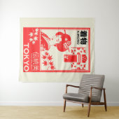 Japanse Kim0no Retro Mode Kunst Wandkleed (In Situ (horizontaal))