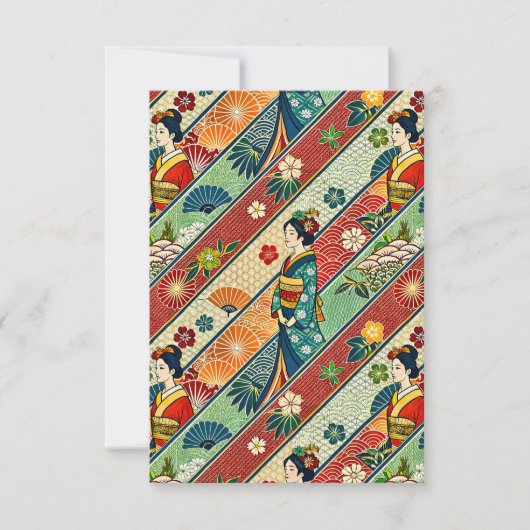 Japanse kimono bedankkaart (Voorkant)
