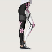 Japanse Kimono Black en White Leggings (Rechts)