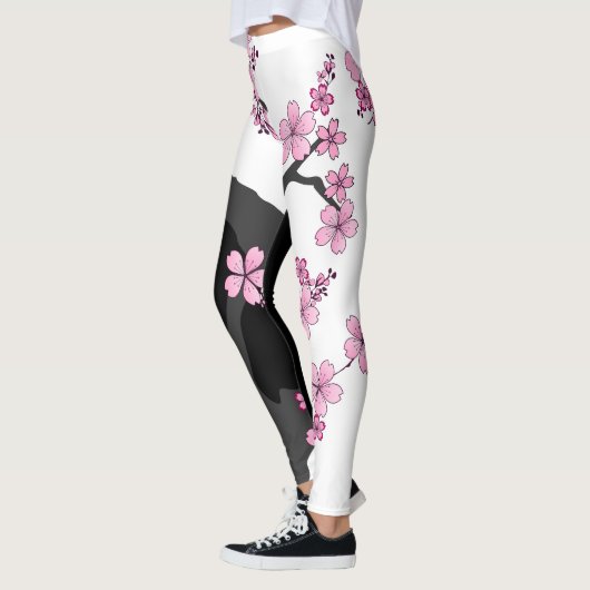Japanse Kimono Black en White Leggings (Links)