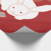 Japanse Kimono Cute Rabbits Fine Art Cadeaupapier (Hoek)