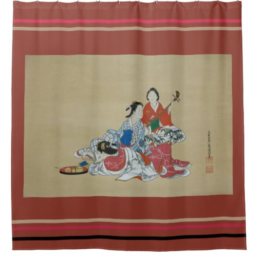 Japanse kimono dames douchegordijn (Voorkant)