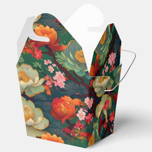 Japanse Kimono Fabric, gestileerde draagtas Bedankdoosjes (Geopend)