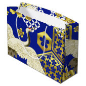 Japanse Kimono Fabric, gestileerde Gift Bag Groot Cadeauzakje (Achterkant Gekanteld)
