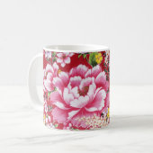 Japanse Kimono Flowers Koffiemok (Voorkant links)