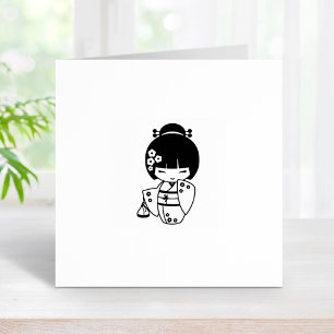 Japanse Kimono Geisha 2 Rubberstempel