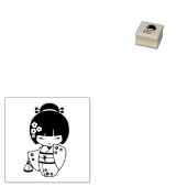 Japanse Kimono Geisha 2 Rubberstempel (Gestempeld)