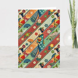 Japanse kimono kaart