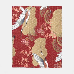 Japanse Kimono Kersenbloesems Fleece Deken