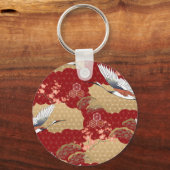 Japanse Kimono Kersenbloesems Sleutelhanger (Achterkant)