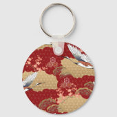 Japanse Kimono Kersenbloesems Sleutelhanger (Achterkant)