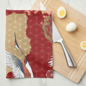Japanse Kimono Kersenbloesems Theedoek (Quarter Fold)