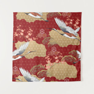Japanse Kimono Kersenbloesems Wandkleed