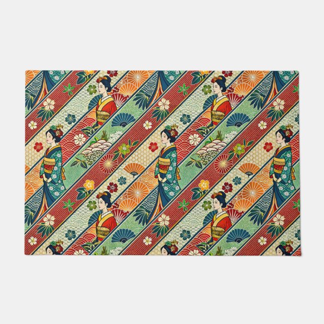 Japanse Kimono-kunst Deurmat (Voorkant)